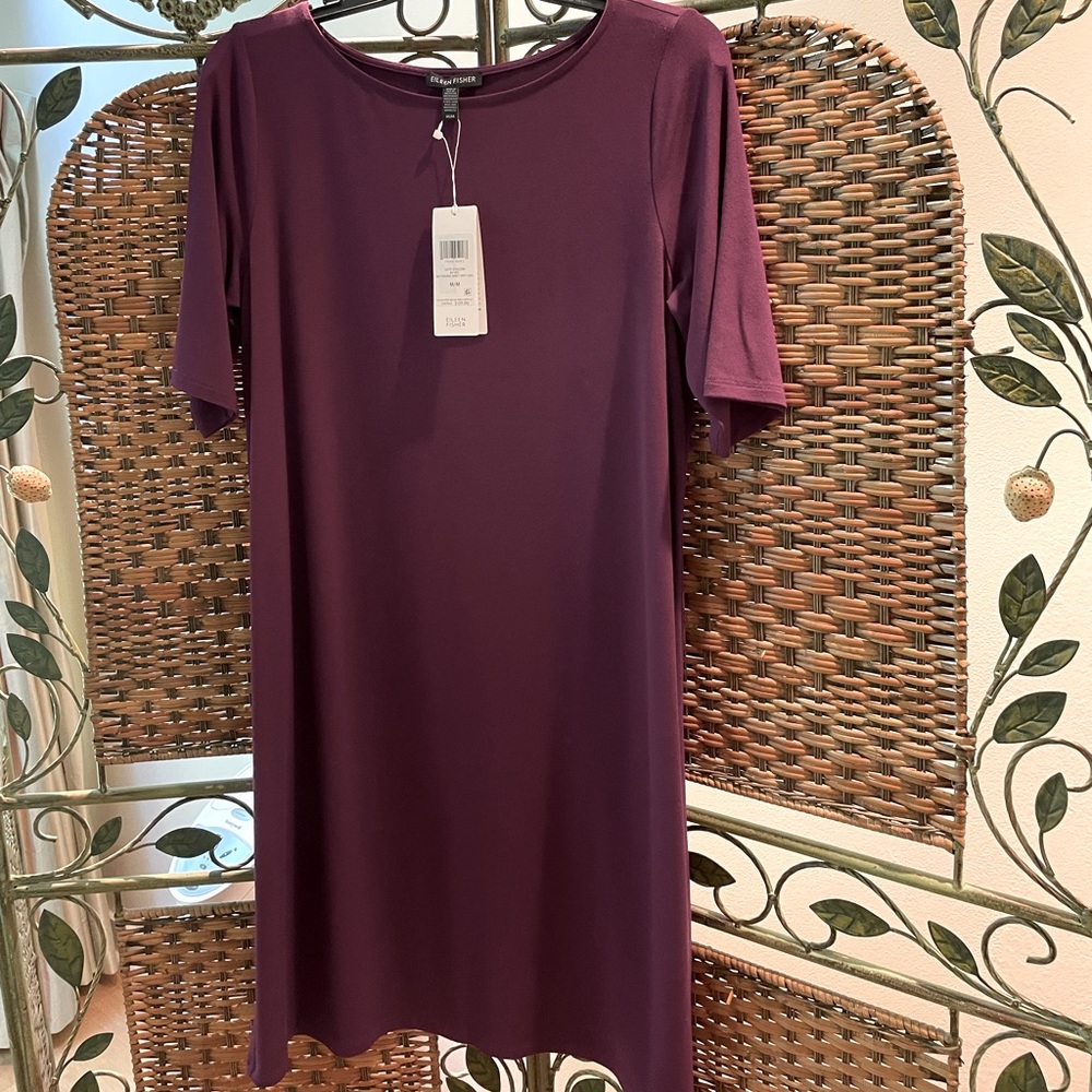 Eileen Fisher bateau neck shift dress